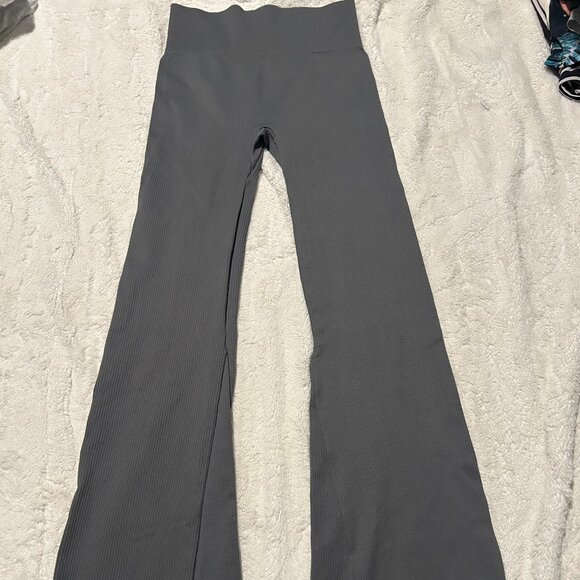 Gray High-Waisted Women's Pants - Picture 1 of 2